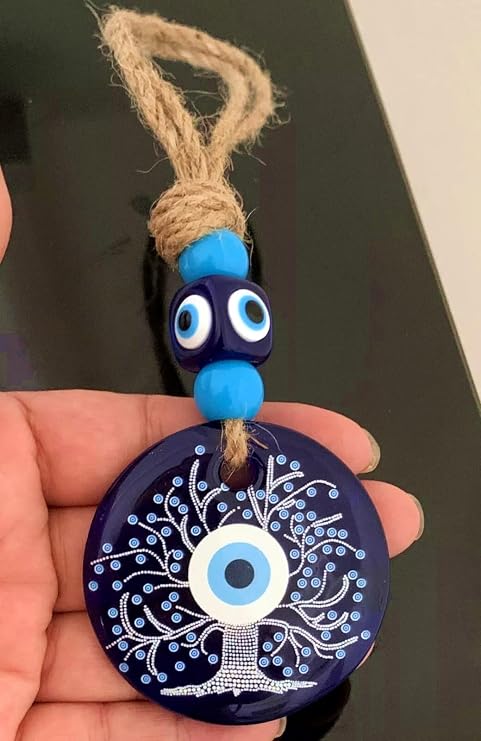 Blue Evil Eye Wish Tree Design Hanging Decorative Ornament