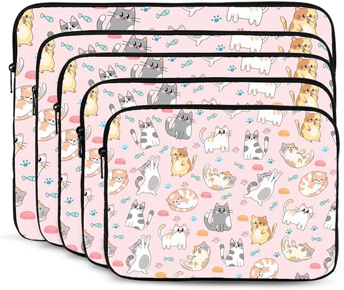 Funda para laptop Pink Cat 13 pulgadas impermeable de nailon miniatura 7