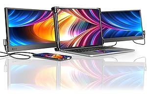 15 Triple 1080P Portable Monitor For Laptop Screen Extender Dual Display Phone Computer