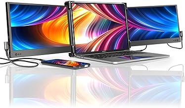 CopGain P2 Triple Portable Monitor for Laptop Screen Extender 12 Inch Dual Monitors Extender FHD 1080P IPS Display Type-C/...