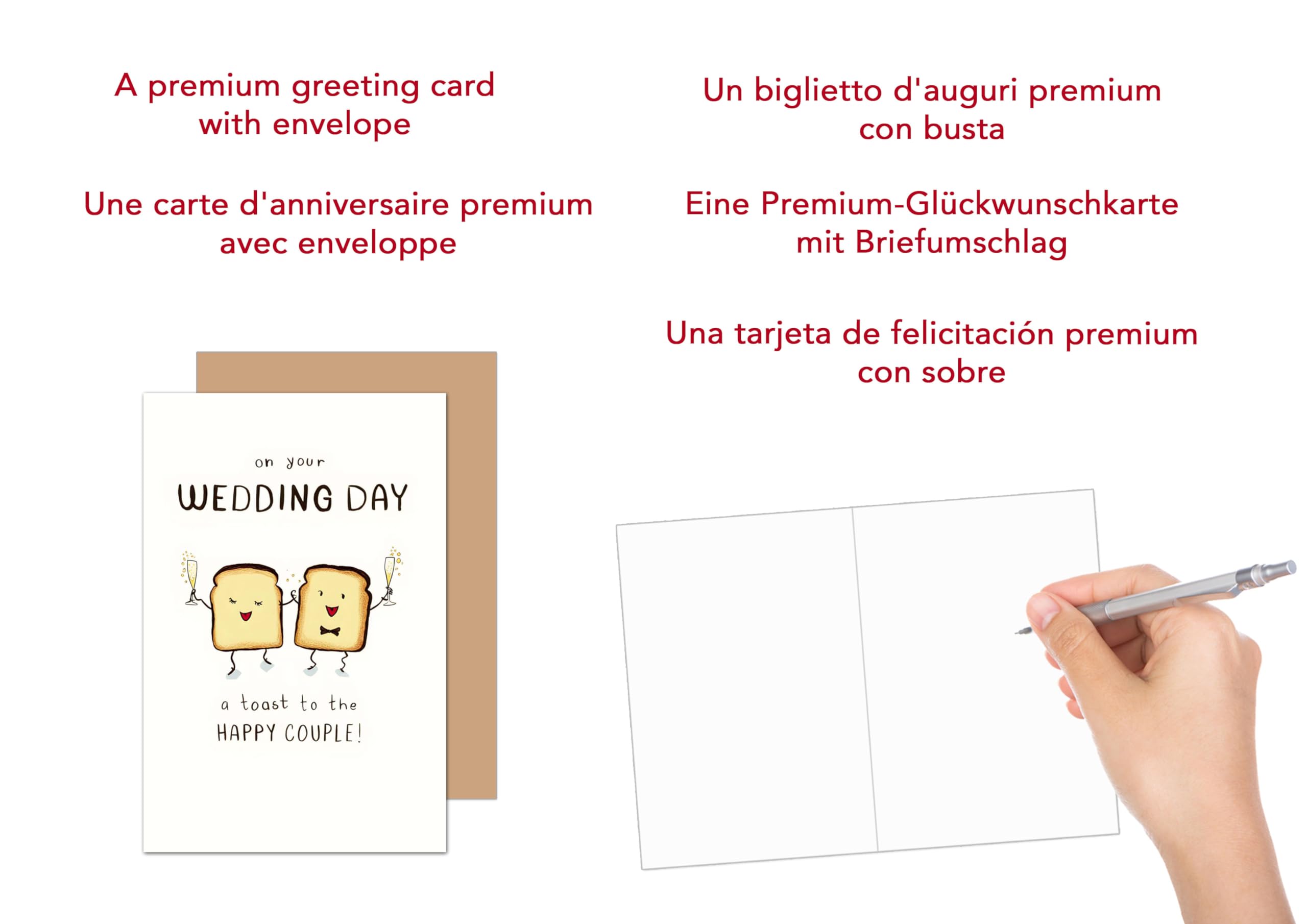 Edition Seidel Hochzeitskarte Quadratisch (14,5x14,5 Cm) – Premium, Mit Umschlag, Ohne Innentext