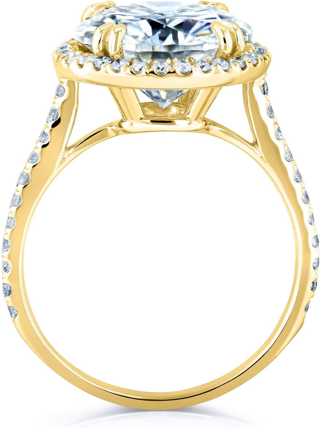 Kobelli Moissanite Halo Engagement Ring 5 1/5 CTW in 14k Yellow Gold, Size 10.5, Yellow Gold