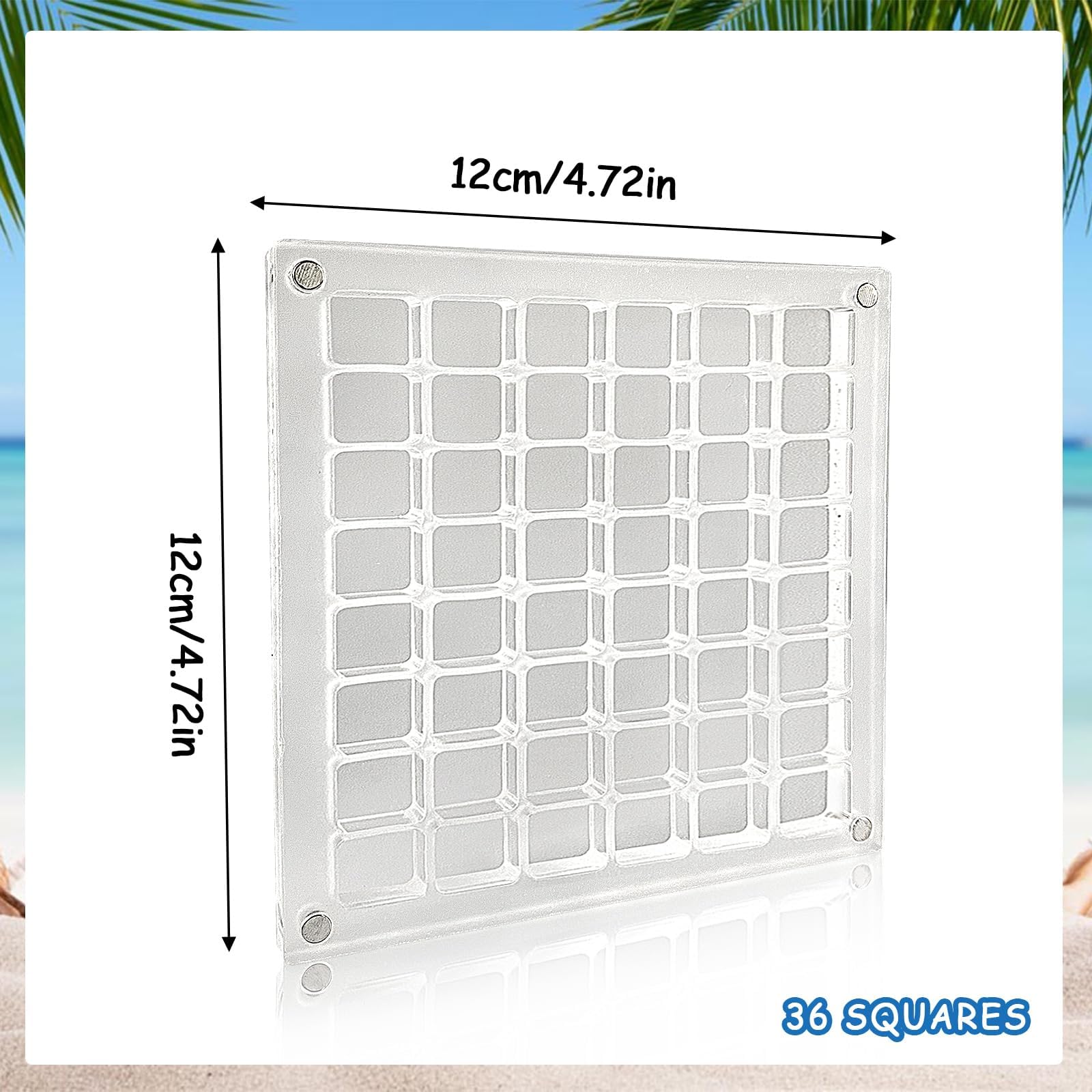 Boîte De Rangement Magnétique En Acrylique - 100 Compartiments Pour Coquillages, Bijoux, Pierres Précieuses