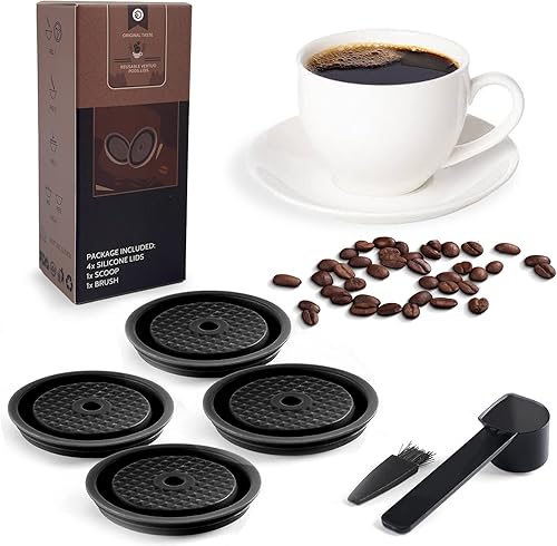 Tapas de cápsulas de café reutilizables, tapas de silicona de grado alimenticio para cápsulas Nespresso Vertuo de cualquier tamaño, tapa de cápsulas