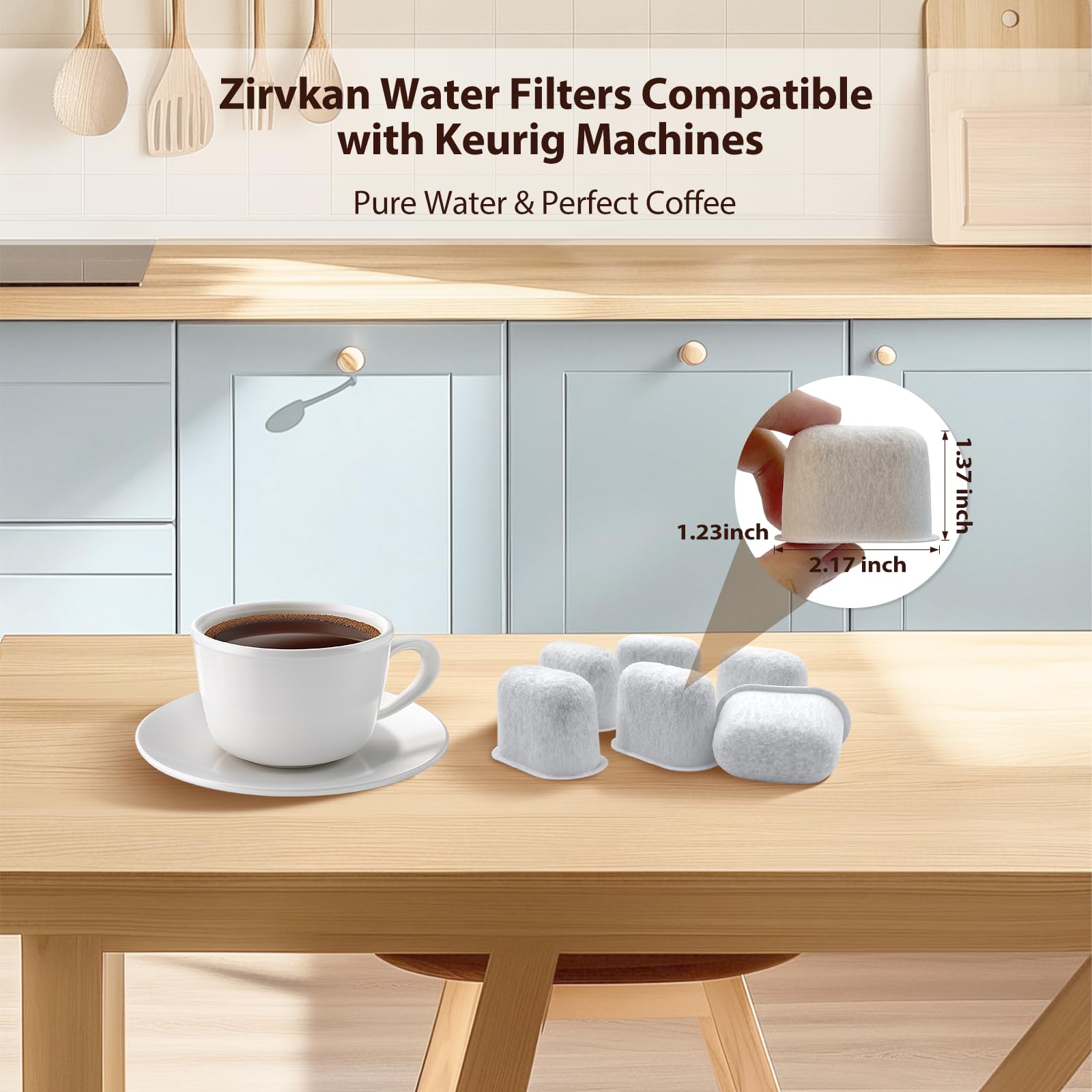 12 Pack Filters Replacement Compatible with Keurig Water Filter Cartridges, 2.0 and 1.0 Classic Coffee Makers, Charcoal Water Filters - 3