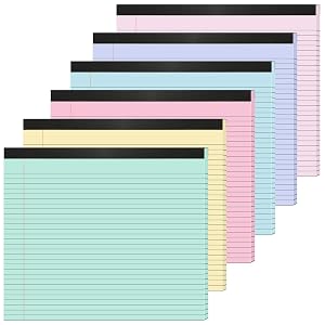 gisgfim 6 Pack Landscape Legal Pad 11 x 9 5 College Ruled Landscape Notepad Horizontal Notebook 40 Sheets