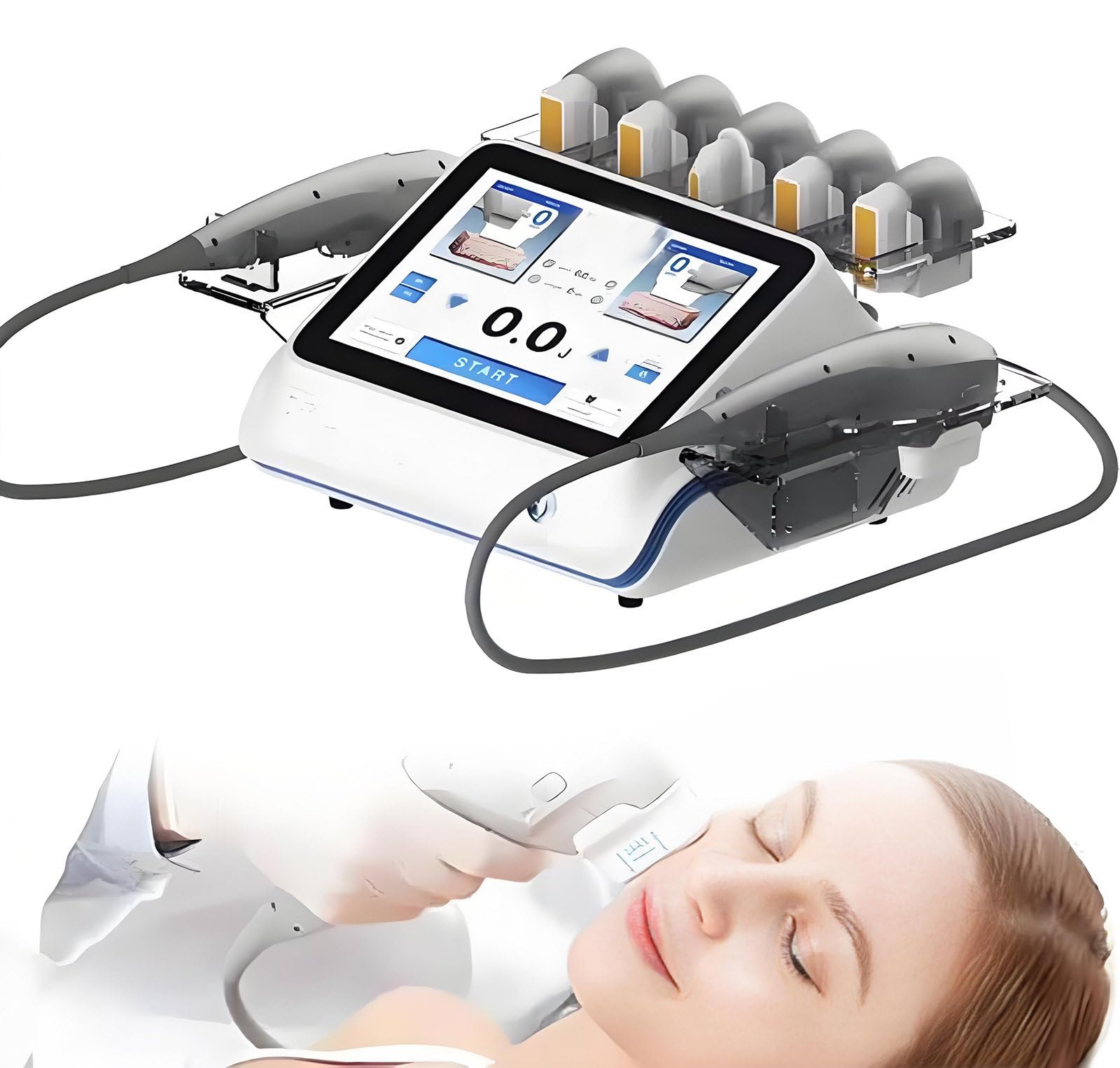 Oiyeknrd 7D HIFU Lifting Machine for Face & Body - Painless Skin Tightening,Wrinkle Reduction with 7 Probes,Anti-Aging Machine Skin Rejuvenation Machine Facial Lift Machine,Slimming Machine