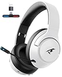 Wireless Gaming Headset for Nintendo Switch丨OLED丨Lite,2.4Ghz USB & Type-C， Bluetooth 5.4 Gaming Headphones with Noise Cancelling Microphone, 40Hr Battery, for PS5, PS4, PC, Mac （White and Black ）