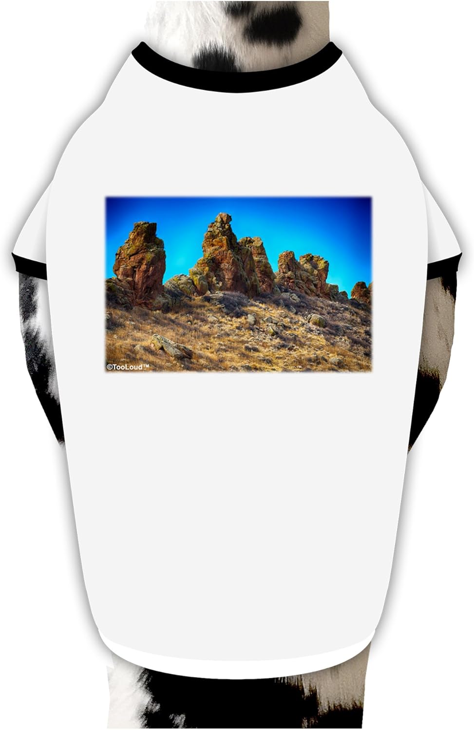 TOOLOUD Crags in Colorado Dog Shirt White with Black XL
