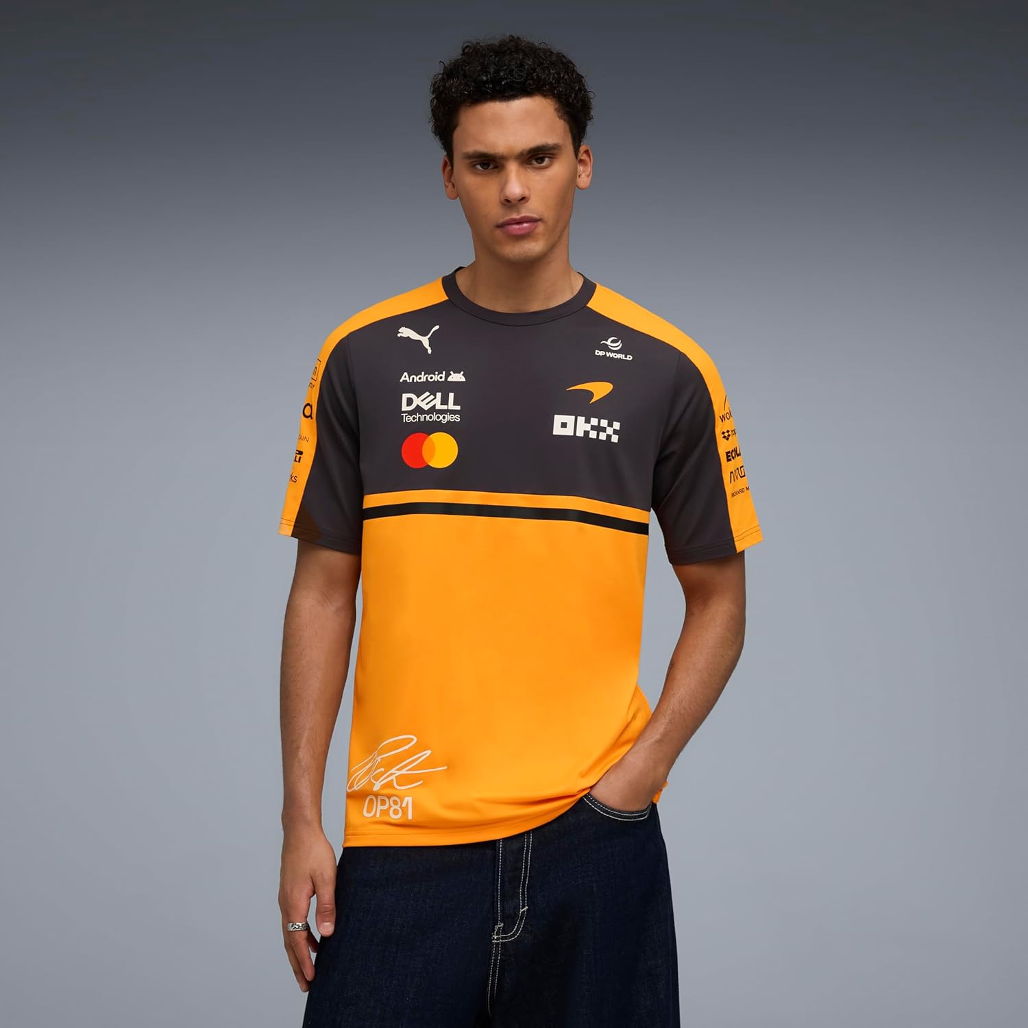 PUMA McLaren F1 2026 Men's Oscar Piastri Driver Tshirt - Orange