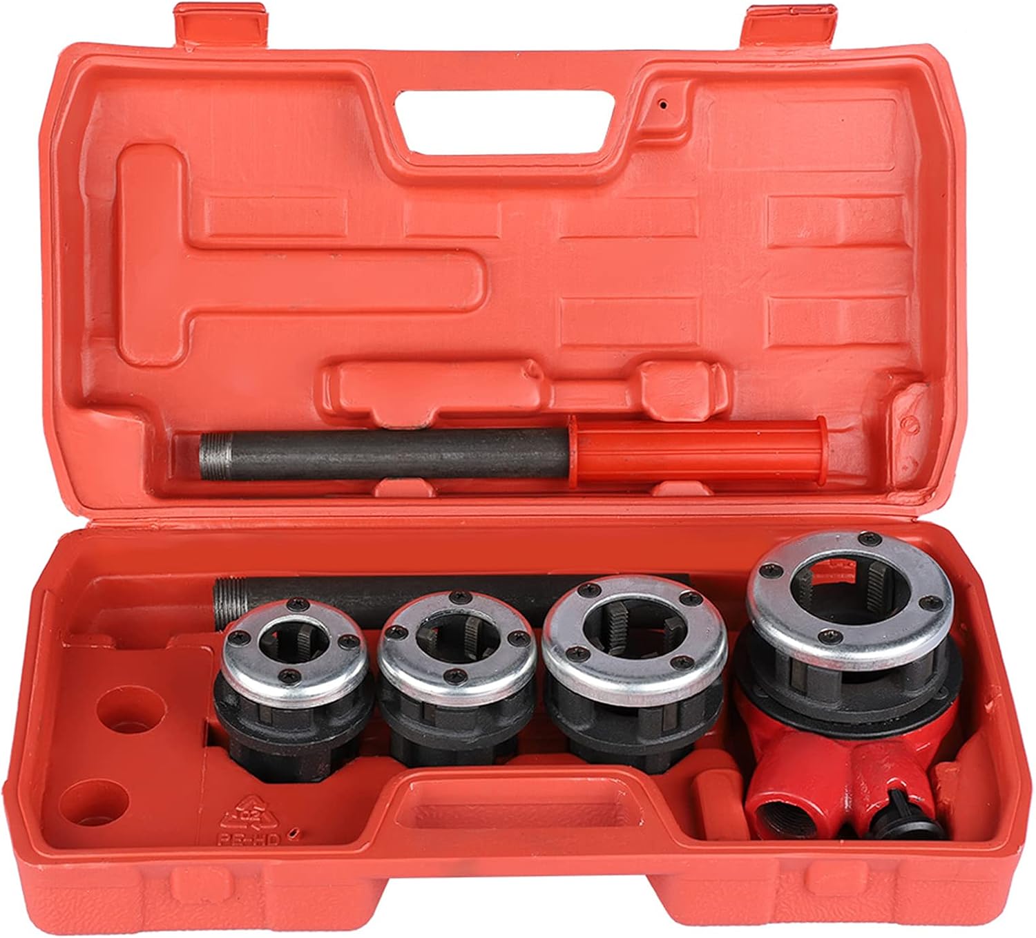 Manual Pipe Threader Kit, Ratcheting Threading Tool Set with Storage Case for Professional Cutting