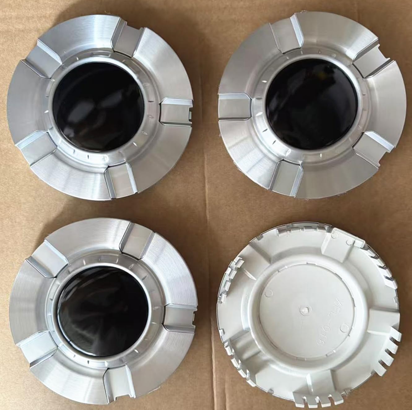 4pcs Wheel Center Hub Caps for 2007-2013 Chevy Silverado 1500 Avalanche 2007-2014 Tahoe Suburban#9596343 OEM (Black)