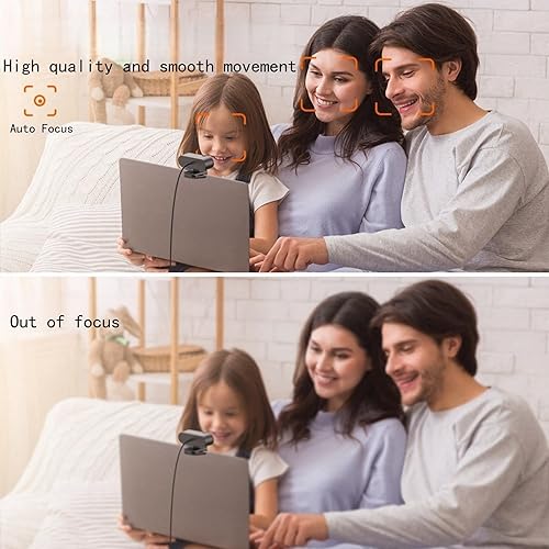 Miniatura 5 de Cámara web Full HD con micrófono, cámara web 2K para PC, FOV de 90, cámara web de transmisión de micrófono dual para audio estéreo claro, cámara web