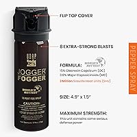 Vista 2 de UDAP Pepper Power Jogger Fogger Hot OC Compact Self Defense Pepper Spray with Holster for Women, Men, and Runners, Powerful Blast