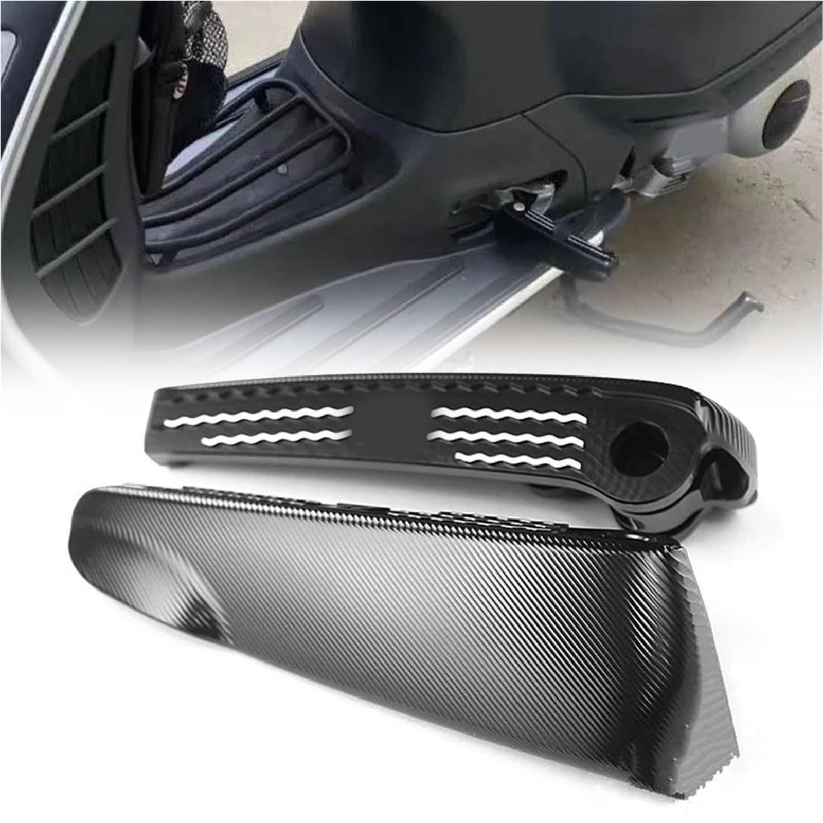 Repose-Pieds Passager Moto Extension Alu CNC Vespa GTS GTV 13-21