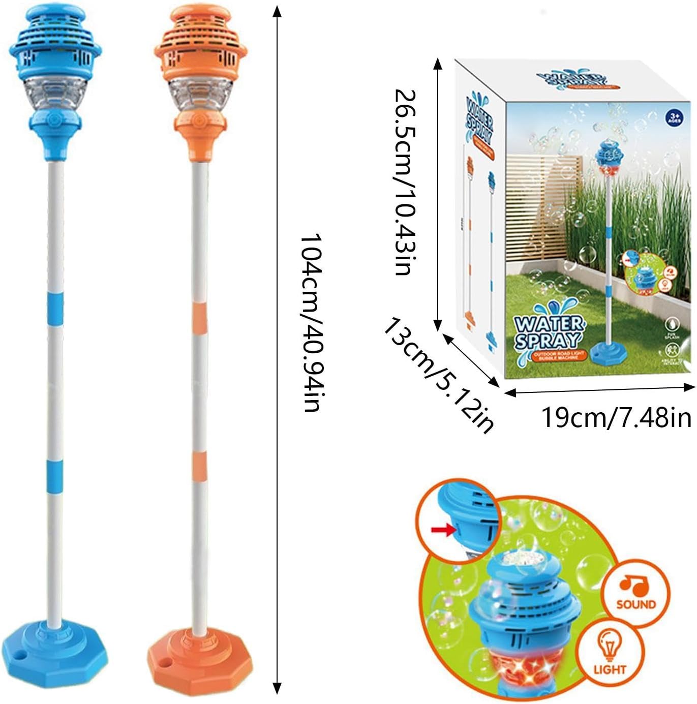 Bubble Tower | B́ubble Machine For Kids | Standing B́ubble Ḿachine | Windmill B́̀úbble Ḿachine | Street Lamp Outdoor Blower Toys | Automatic B̀̃ùbble Ḿ̀áchine With Light | F́or Garden Patio Backyar