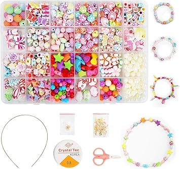 Qimmu Enfants Bricolage Perles Set Perle Collier Enfant Coffret De Perles Enfants Fille Diy Perles Pour Enfants Kit Fabrication De Bijoux Enfant 24 Styles Differents De Sacs De Perles 550 Pieces Amazon Fr Jeux Et Jouets