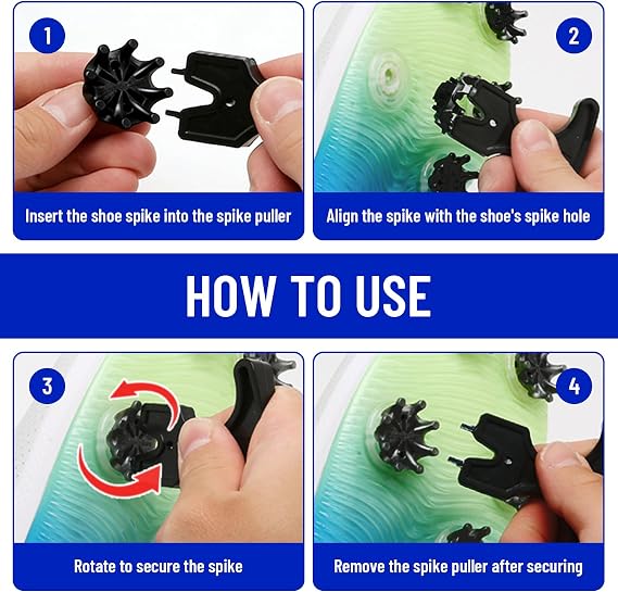 20PCS Golf Shoe Spikes, Durable TPU Replacement Cleat, Universal Fit