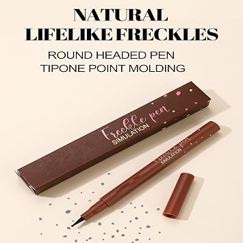 Freckle Makeup Pen - Waterproof Freckle Pen, Face Freckle Pen, Point Liquid Mole Pen, Natural Realistic Freckle Makeup Pen with Small Dots | Long Lasting Cosmetic Dot Spot Pen, Quick Dry Makeup Facial