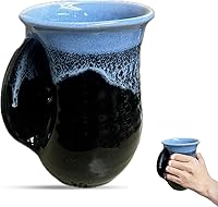 Vista 16 de Clay in Motion - Taza calentadora de manos para diestros, diseño Ocean Tide