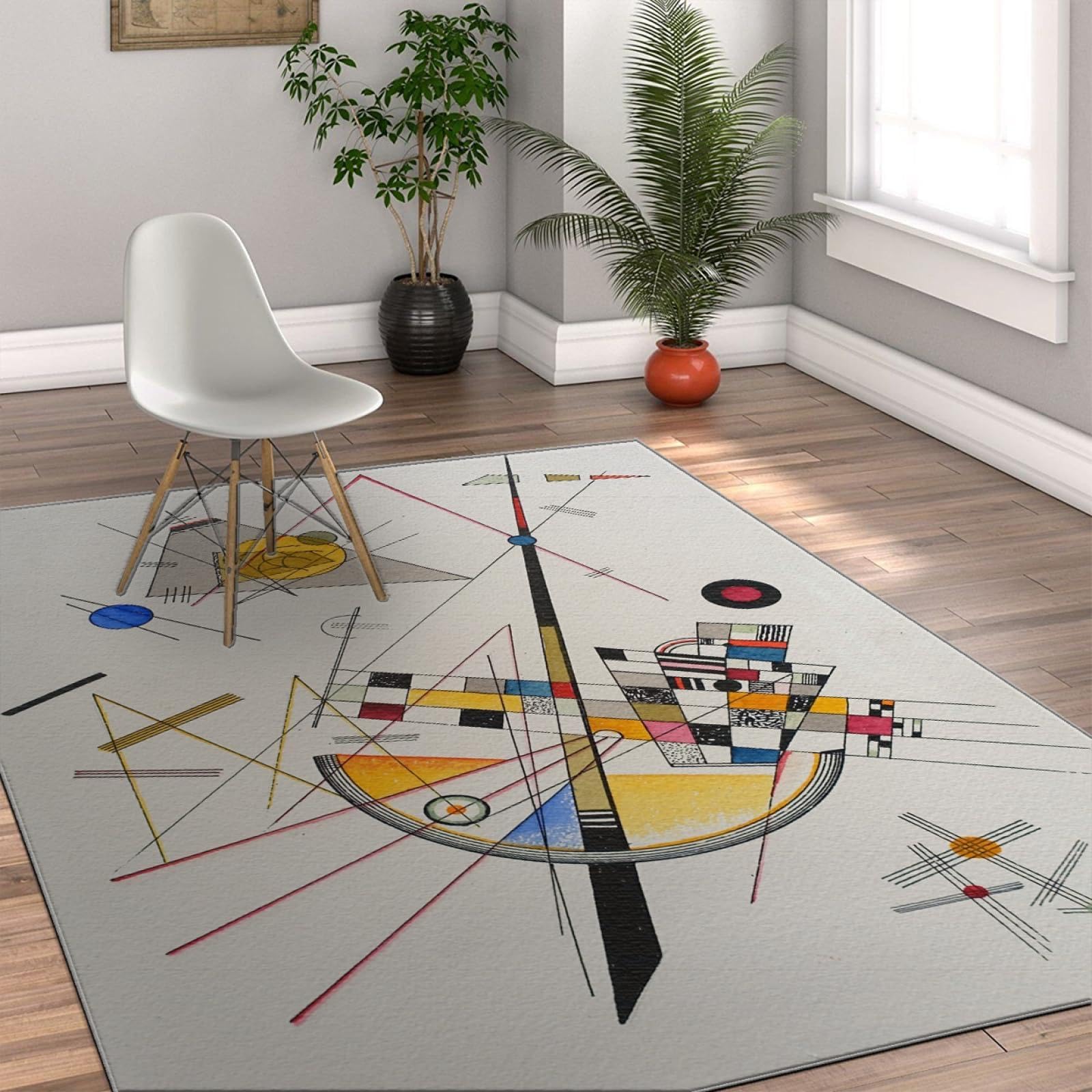 Tapis Abstrait Moderne antidérapant et facile à laver pour résoudre les glissades du salon