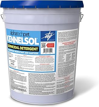 ATP KennelSol 1-Step Kennel Cleaner - 5 Gallons Liquid Disinfectant, Effective Against Bacteria and Viruses, Deodorizer Wintergreen Scent by Alpha Tech Pet