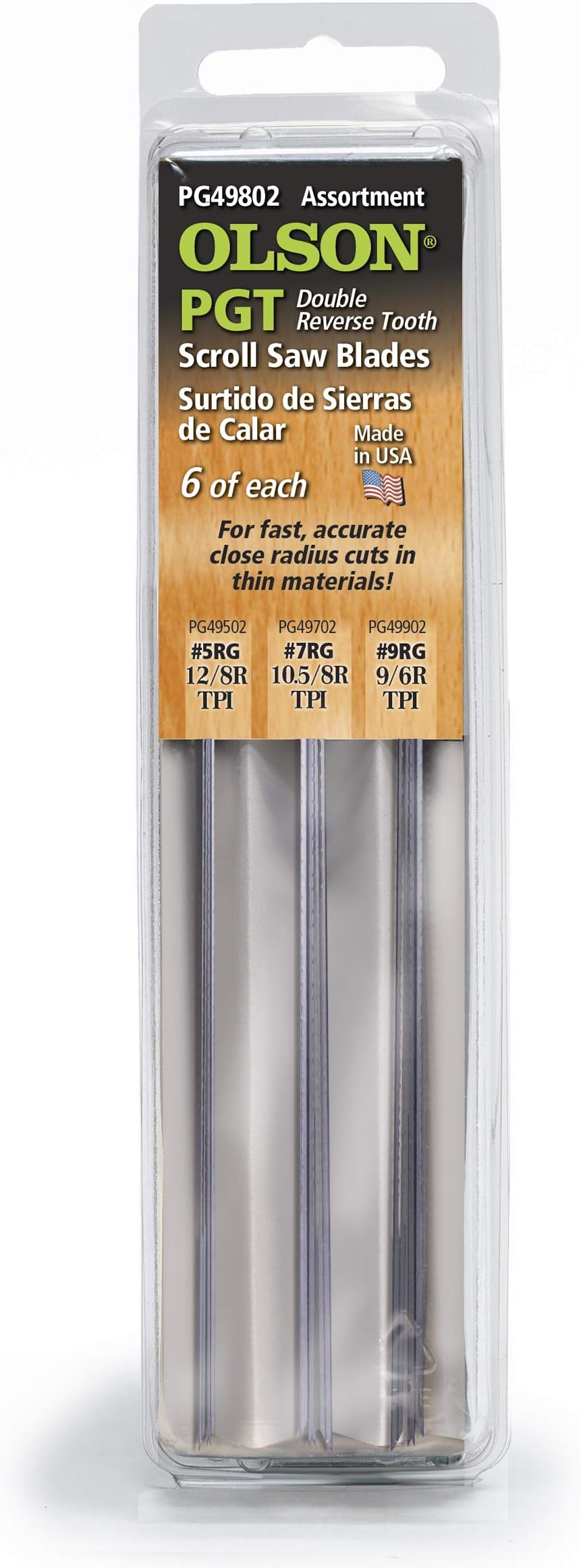 Saw PG49802 Precision Ground Scroll Saw Blade