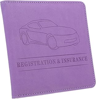Gatuida Car Registration Insurance Card Holder Pu Document Organizer for Auto Insurance and Registration Cards Compact Glove Box Accessory for Essential Paperwork