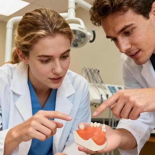 Miniatura 7 de Ultrassist Modelo de implante dental maxilar, modelo básico de entrenamiento de implantes con práctica de encías blandas, gran diente de