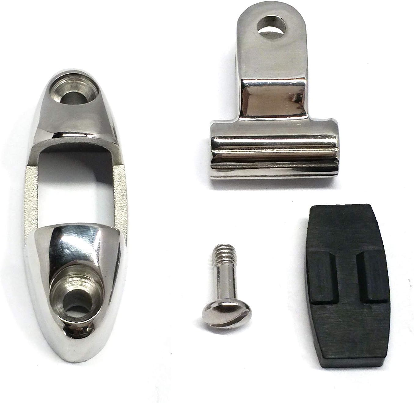 NRC&XRC Pair of Marine Grade 316 Stainless Steel Boat Bimini Top Deck Hinge Swivel Mount