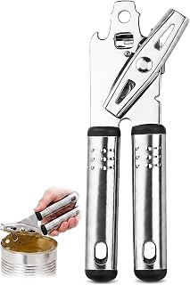 Can Opener Manual Multifunctional Stainless Steel Can Opener Without Sharp Edges With Ergonomic Handle, Jug-Opener, Can Opener For Seniors, Kitchen, Household, Camping And Gastronomy