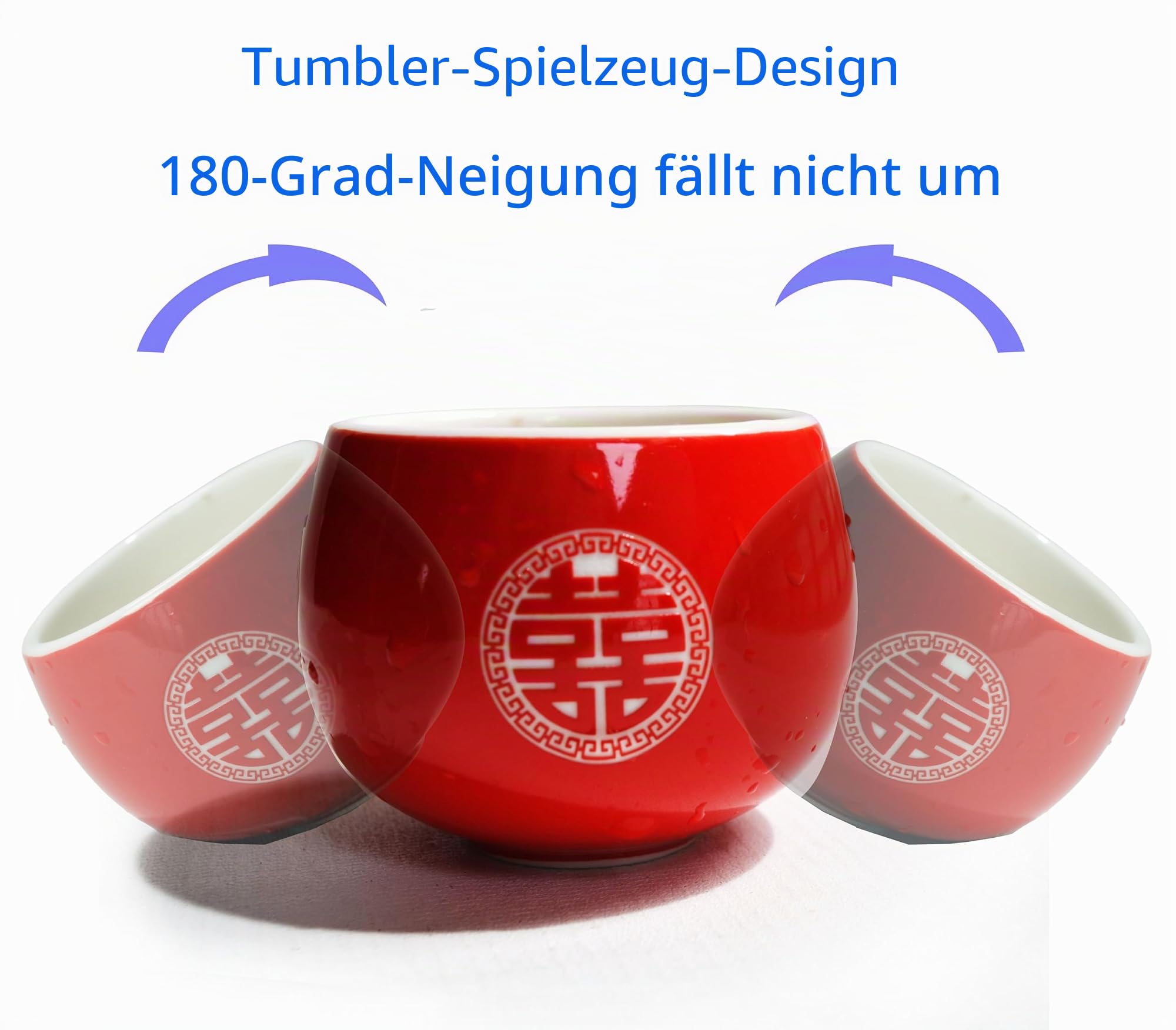 Fiesta Chinesisches Tee-Geschenk-Set, 1 Teekanne, 4 Tassen, Porzellan-Tablett für Zeremonie, Hochzeit, Party, Heimdekoration