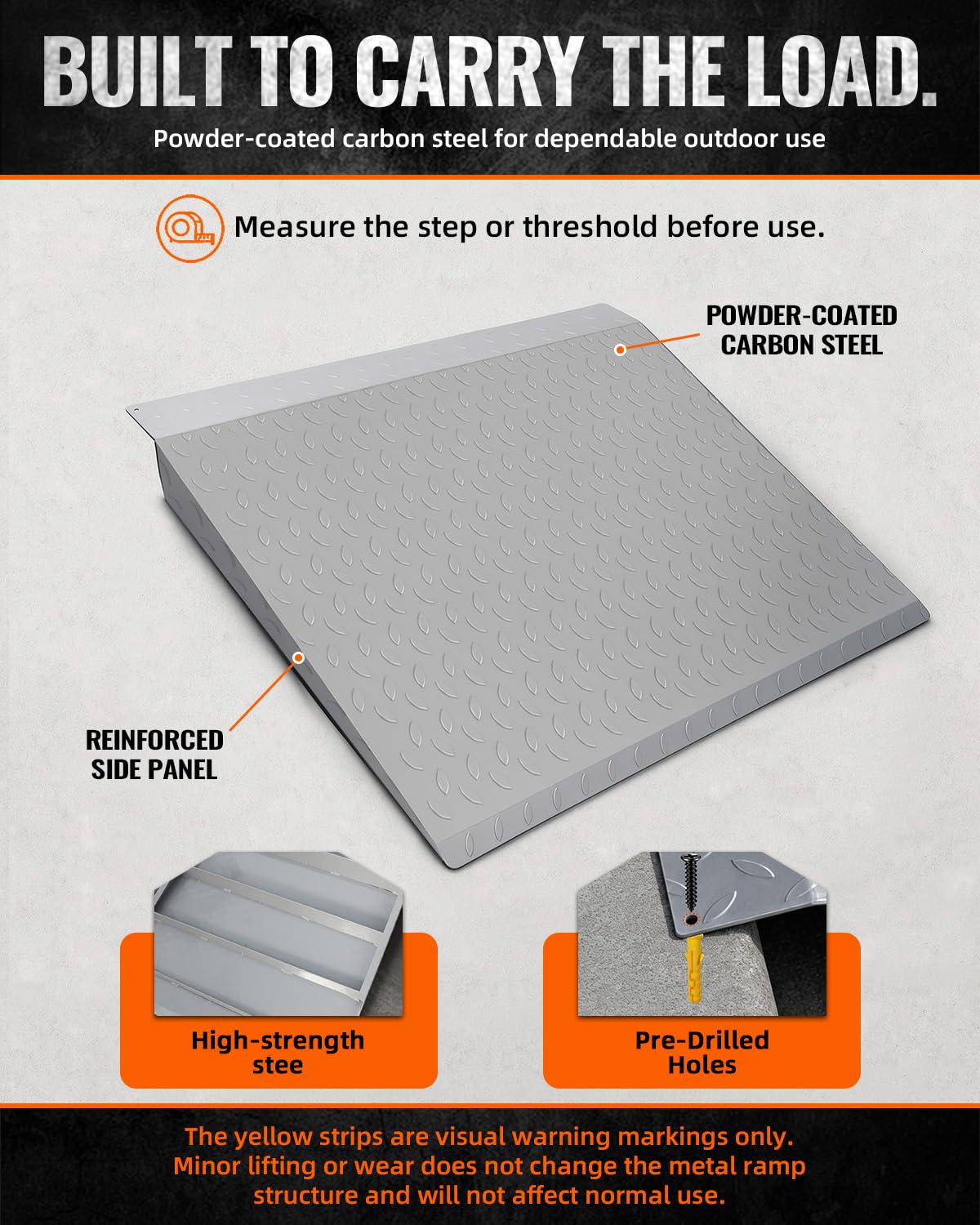 Wheelchair Ramp - 2" to 6" Rise, Durable & Portable -5 Wheelchair Ramp - 2" to 6" Rise, Durable & Portable -5
