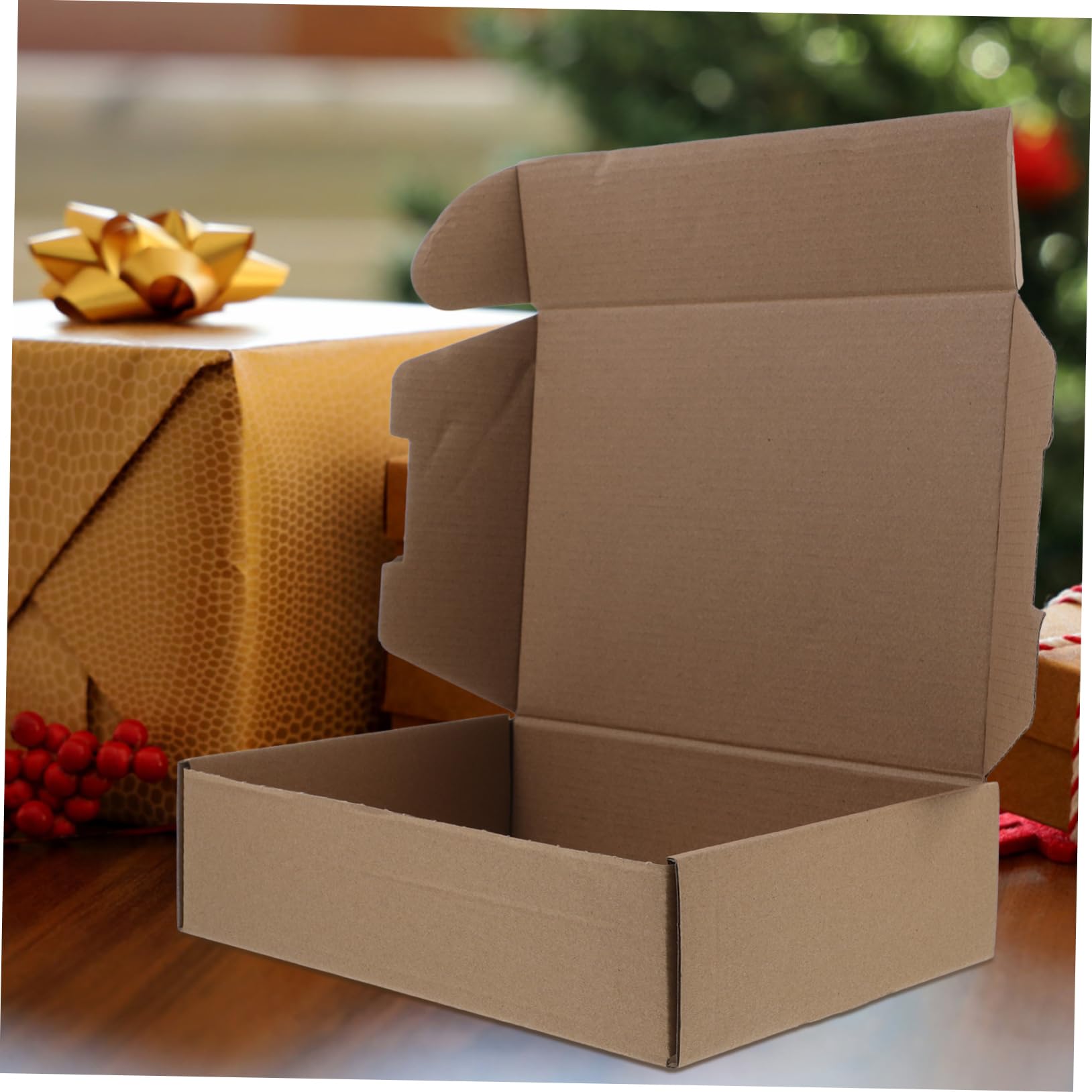 DOITOOL 25 Cajas de Embalaje de Papel Marrón para Envío sin Rebabas Función Antivibración, Ideales para Negocios Pequeños y Embalaje Seguro