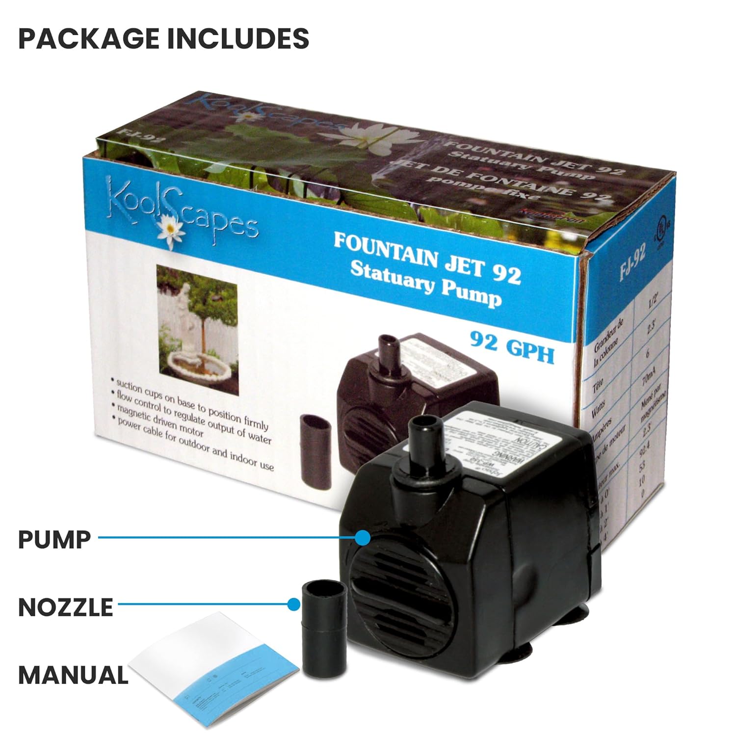 Koolscapes 92GPH Fountain Jet Pumps