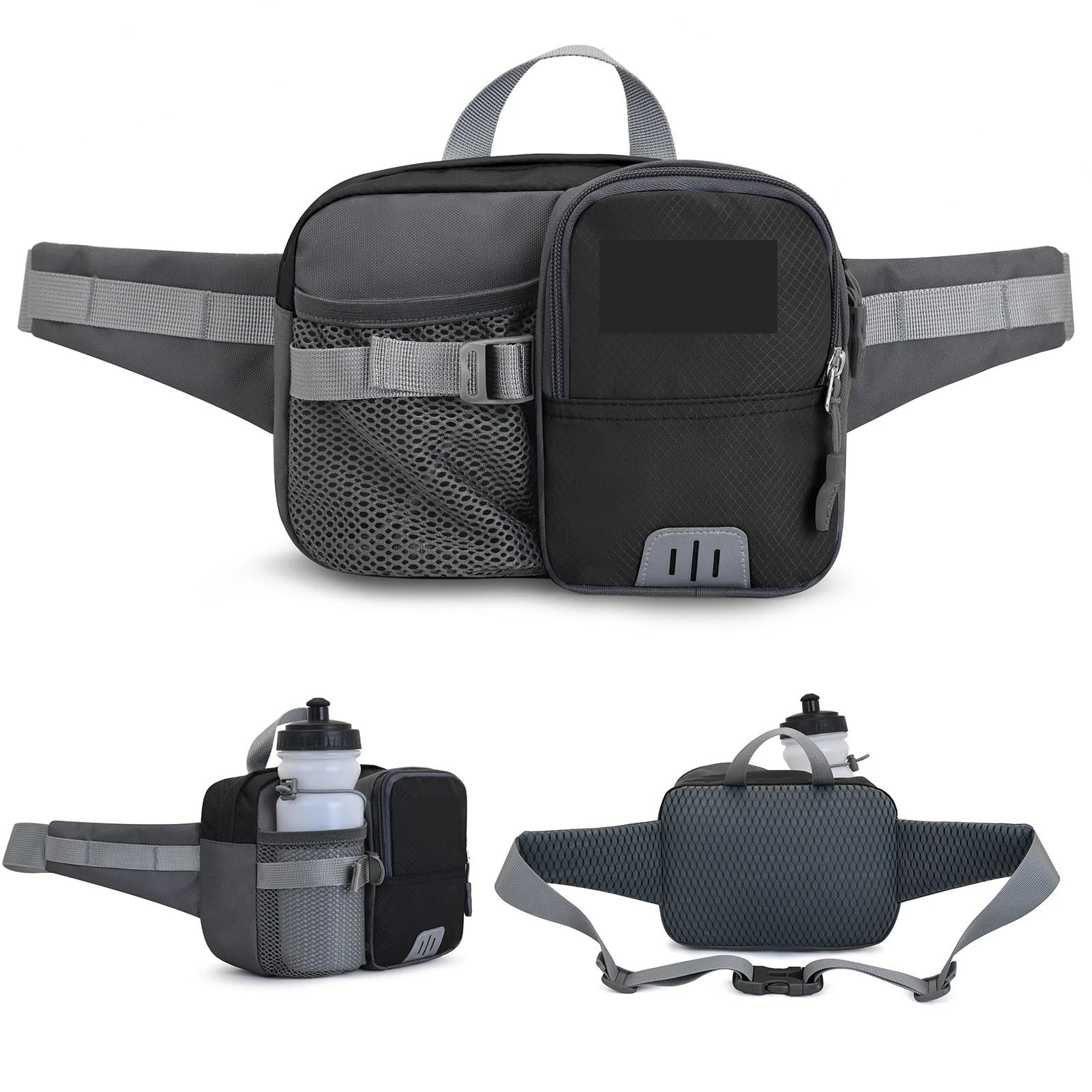 Outdoor-Sport-Hüfttasche mit Wasserflaschenhalter, Bauchtasche, Hüfttasche for Wandern, Radfahren, Laufen Für Running(Rose red)