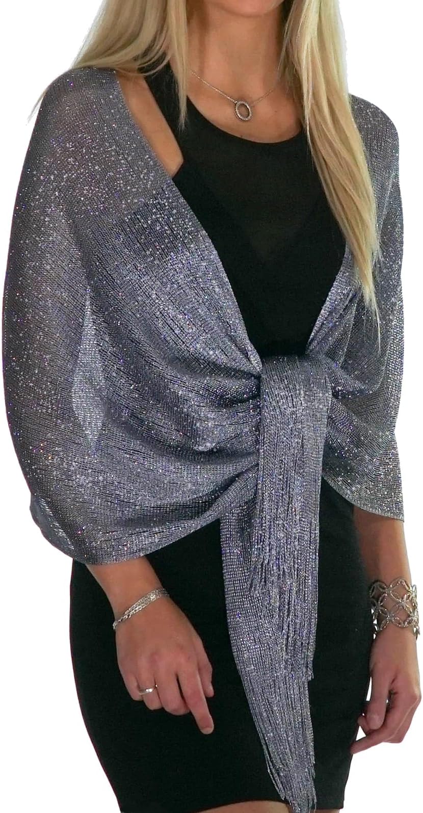 Shawls and Wraps for Evening Dresses, Metallic Glitter Shawls for Women, Sparkling Wedding Giving Shawl Gift