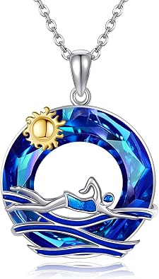 Ice Skating/Swimming/Violin/Art/Ballet Shoes Necklace for Women Sterling Silver Sports Art Music Jewelry Gift for Daughter Mother Sister