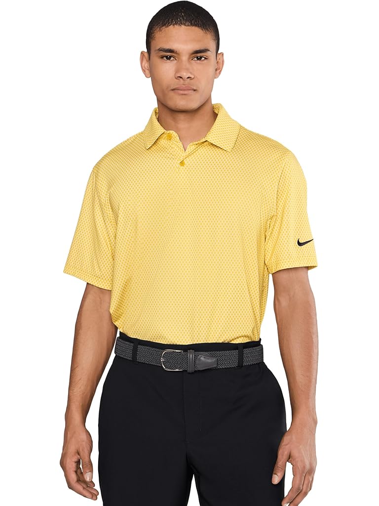Yellow Nike Dri-FIT Good Polo Short Sleeve Floral