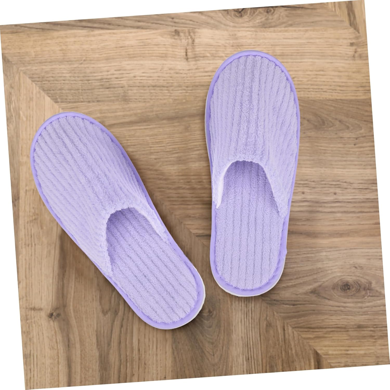 12 Pairs Disposable House Shoes for Guests Nonslip Spa Slippers Comfortable Fleece Slippers for Hotels Travel and Home Use Each