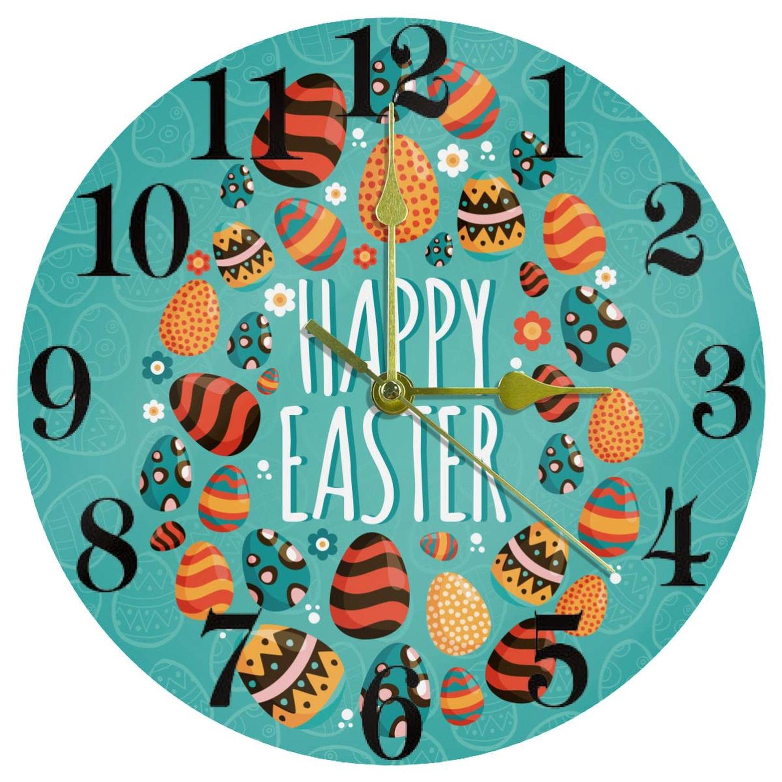 Horloge murale Memphis pas de bruit horloge ronde silencieuse pour école