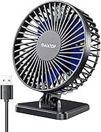 Gaiatop USB Desk Fan, Small But Powerful, Personal Portable Quiet 3 Speeds, Adjustable Mini Table Desktop fan for Cooling Home Office Car Summer Travel Gifts Blue