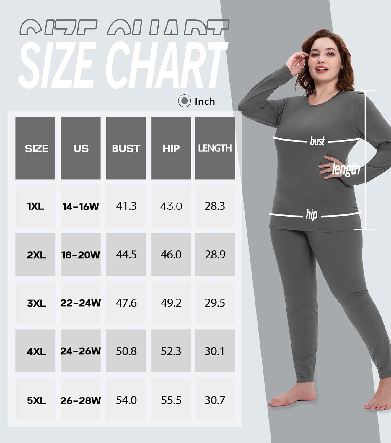 COOTRY Plus Size Thermal Underwear for Women Long Johns Fleece Lined Base Layer Top and Bottom Sets