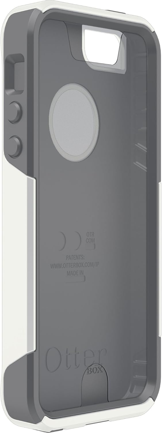 OTTERBOX Commuter Series Case for iPhone SE (1st gen - 2016) and iPhone 5/5s - Retail Packaging - Glacier (White/Gunmetal Grey)