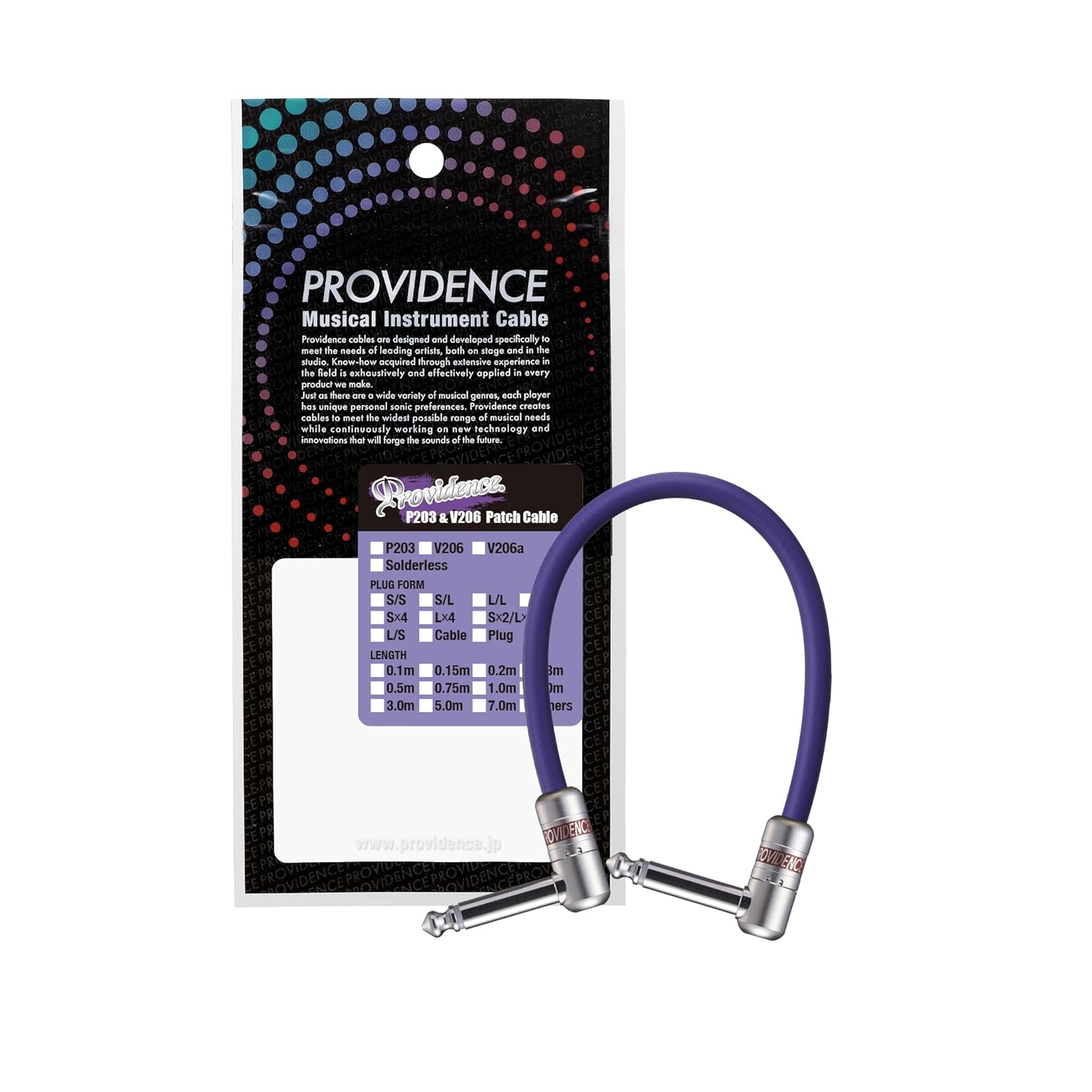 Providence P203 Patch Cable 6" Clank Crank Plug