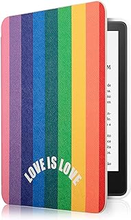 Capa Kindle Paperwhite 11ª Geração 2021 - WB Ultra leve Silicone Flexível e Sensor Magnético - Love is Love (Não Compatível com Kindle 11ª geração ou Kindle Paperwhite 10ª Geração)