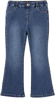 [NAVY] [ネイビー] のびるモン デニムパンツ 子供服 女の子 キッズ ストレッチ フレアパンツ ジーンズ ジーパン ボトムス