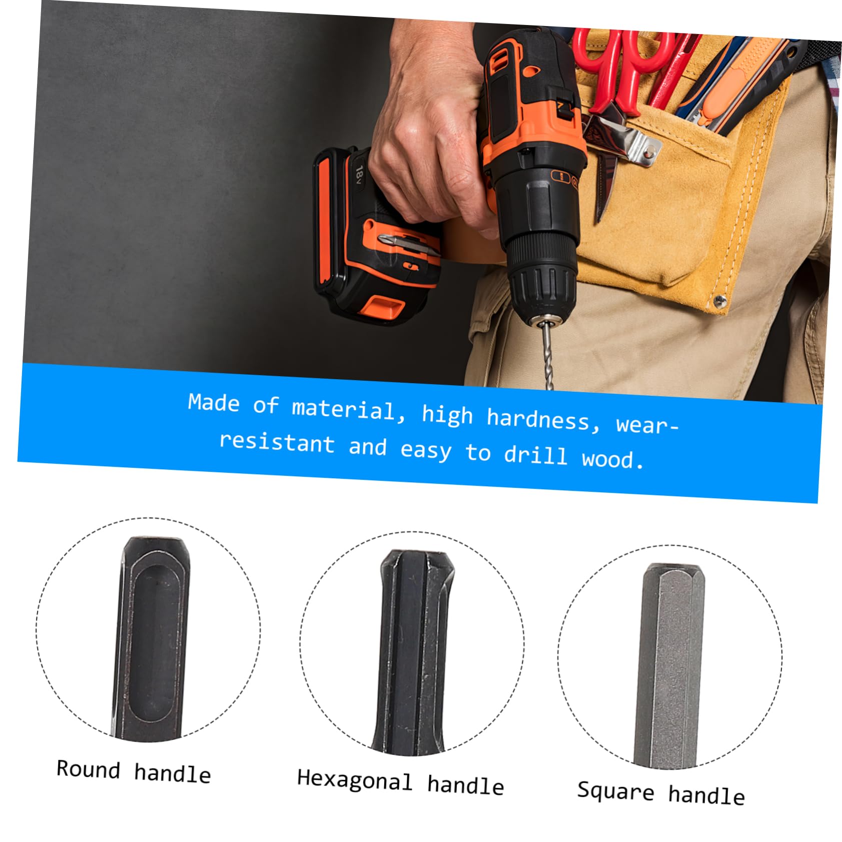 VANZACK 3piezas Brocas Cónicas Unidades Cortador De Herramienta Para Madera Antideslizante Seguridad