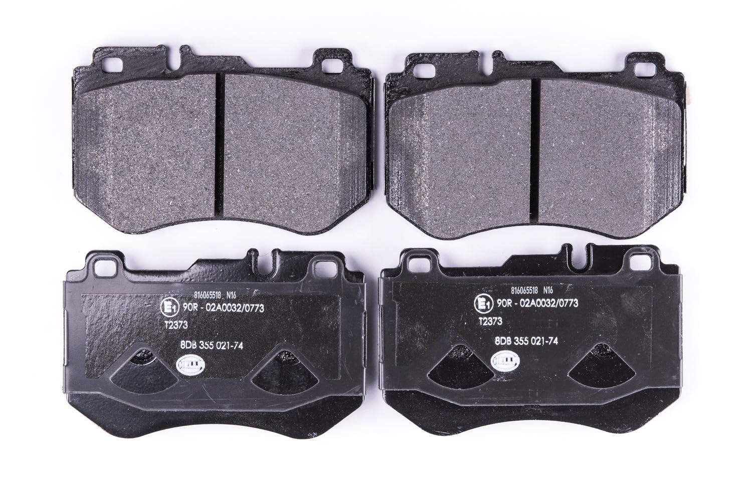 HELLA PAGID 8DB 355 021-741 Zestaw klocków hamulcowych - T2373 - Grubość: 18.7[mm] - System hamulcowy: Brembo - przygotowany dla wskaźnika zużycia - dla m. in. MERCEDES-BENZ