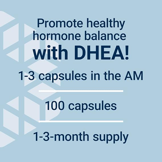 Life Extension DHEA 25 mg Supplement for Hormone Balance, Immune Support, Sexual Health, Bone & Cardiovascular Health and Anti-Aging and Mood Support Gluten-Free, Non-GMO 100 Capsules